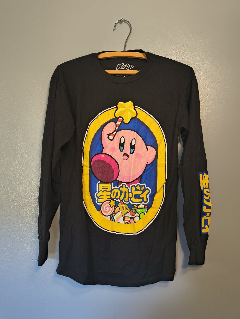 Black Kirby Graphic Long Sleeve Tee
